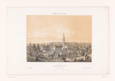 Veduta di Quimper dalla collina da Louis Le Breton