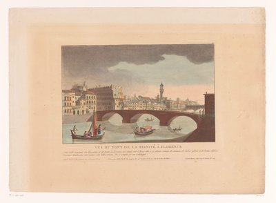 Veduta del Ponte Santa Trinita a Firenze da Louis Lecoeur
