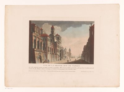 Veduta di una strada a Napoli da Louis Lecoeur