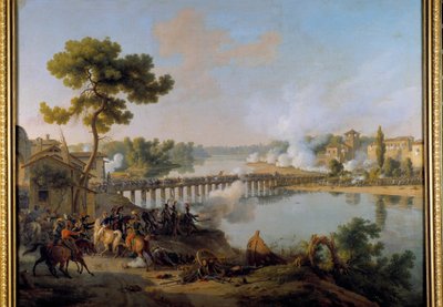 Il generale Bonaparte dà i suoi ordini alla battaglia del ponte di Lodi durante la prima campagna d