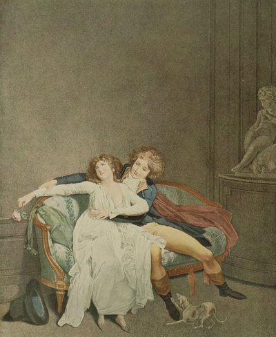 La Disputa della Rosa, incisione di J. Eymar da Louis Leopold (after) Boilly