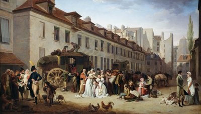 Arrivo della diligenza nel cortile delle Messaggerie da Louis Leopold Boilly
