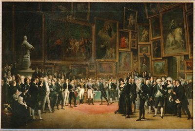 Alla chiusura del Salon del 1824, il re Carlo X ... da Louis Leopold Boilly