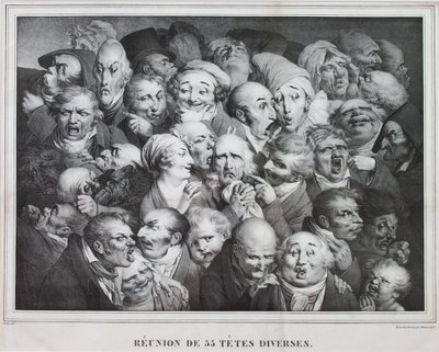 Gruppo di trentacinque teste da Louis Leopold Boilly