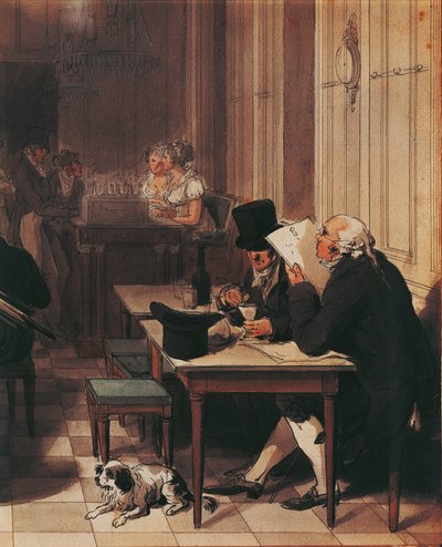 Interno di un caffè intorno al 1815 da Louis Leopold Boilly