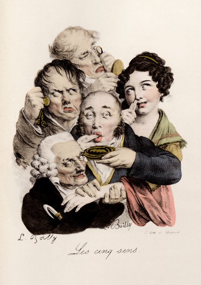 I cinque sensi Incisione di Louis-Léopold Boilly da Louis Leopold Boilly