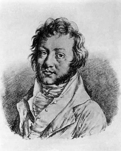 Ritratto di André Marie Ampère (1775 - 1836) fisico francese. Litografia di Louis Boilly (1761-1845) da Louis Leopold Boilly