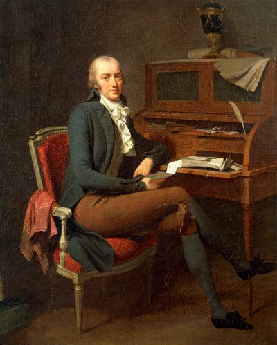 Ritratto di uomo seduto alla sua scrivania, di Louis Leopold Boilly da Louis Leopold Boilly