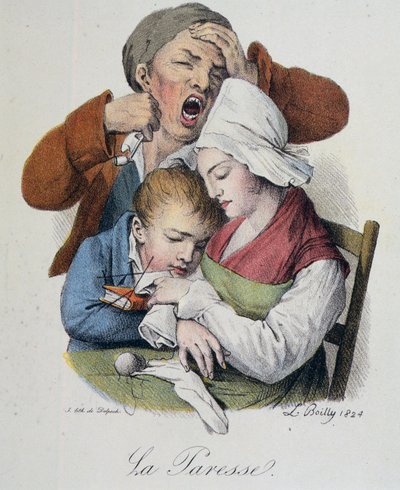 I sette peccati capitali: Pigrizia di Boilly da Louis Leopold Boilly