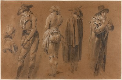 Studio per Gli speculatori al Palais Royal da Louis Leopold Boilly