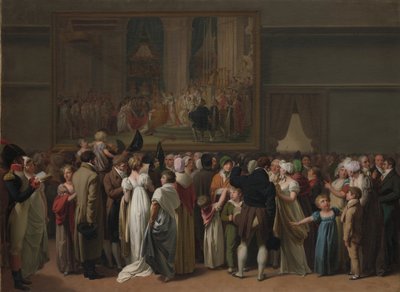 Il pubblico che osserva la "Coronazione" di David al Louvre da Louis Leopold Boilly