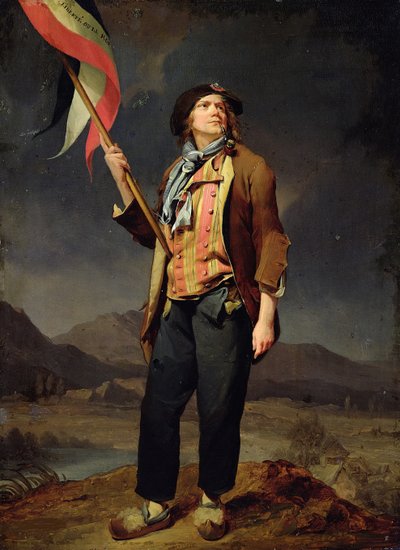 Il Cantante Chenard, come un Sans-Culotte, 1792 da Louis Leopold Boilly