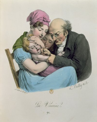 Il Vaccino, inciso da Francois Seraphin Delpech (1778-1825) 1827 da Louis Leopold Boilly