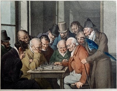Il gioco degli scacchi Litografia di Louis Leopold Boilly (1761-1845) da Louis Leopold Boilly