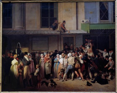Ingresso al teatro della commedia ambigua da Louis Leopold Boilly