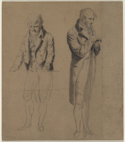 Due figure in piedi (Studio per Una partita a biliardo) da Louis Leopold Boilly