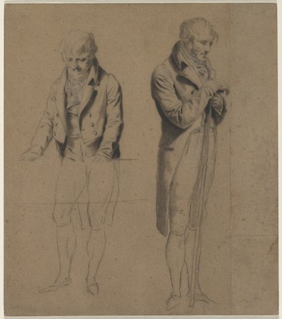 Due figure in piedi (studio per Una partita a biliardo) da Louis Leopold Boilly