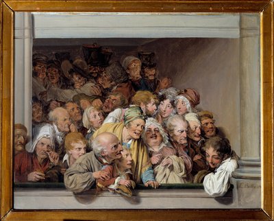 Una loggia, il giorno dello spettacolo gratuito da Louis Leopold Boilly