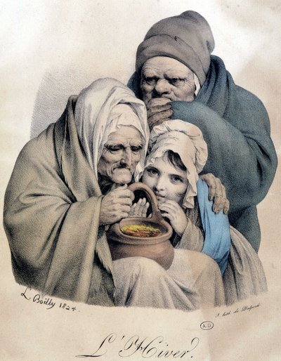 Inverno - Disegno di Boilly da Louis Leopold Boilly
