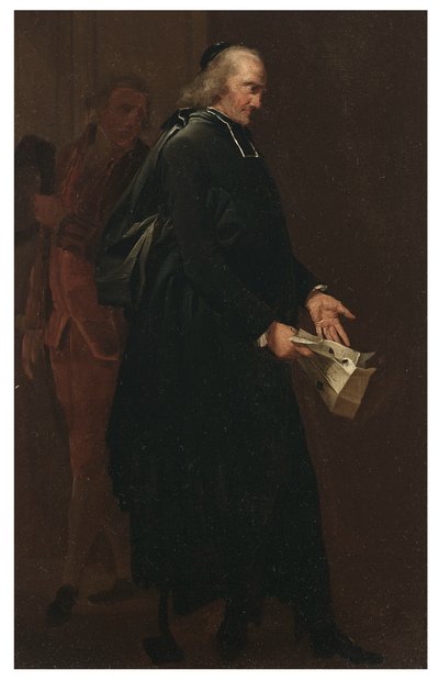 Un abate con in mano una lettera da Louis Leopold Boilly