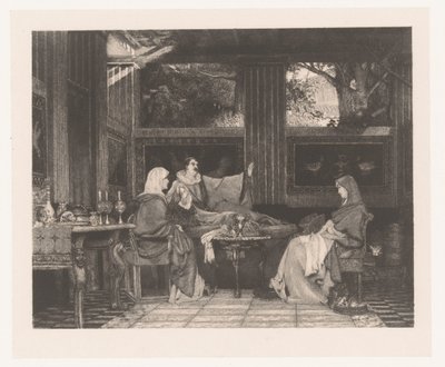 Venanzio Fortunato legge le sue poesie a Radegonda VI da Louis  Lucas