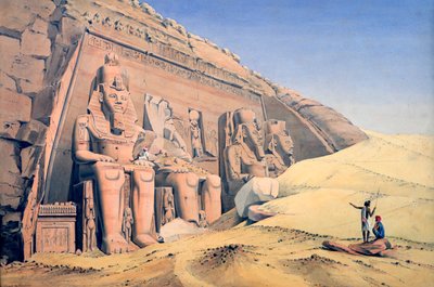 Grande Tempio di Ramesses II, Abu Simbel, 1846 da Louis M. A. Linant de Bellefonds,