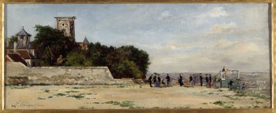 La sommità della collina di Montmartre, con la torre Solférino, circa 1870 da Louis Marie Chevalier