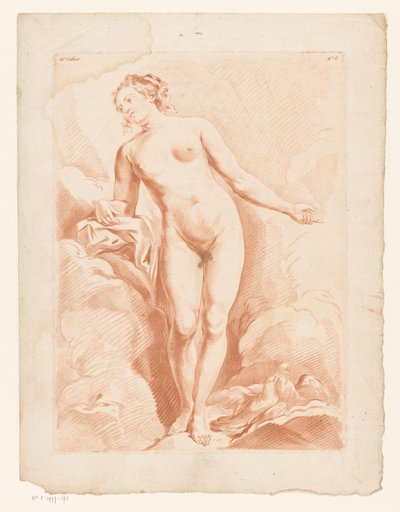 Venere nuda con due tortore da Louis Marin Bonnet (possibly)