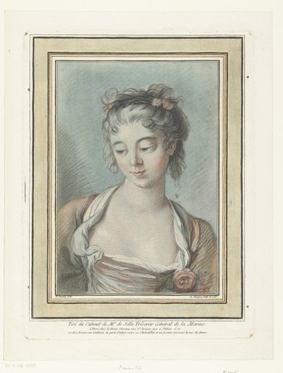 Busto di una giovane donna da Louis Marin Bonnet