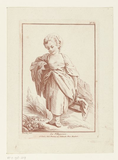 Ragazza di campagna da Louis Marin Bonnet