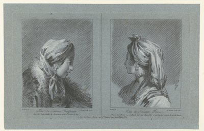 Ritratto di una lattaia moscovita e una domestica finlandese da Louis Marin Bonnet