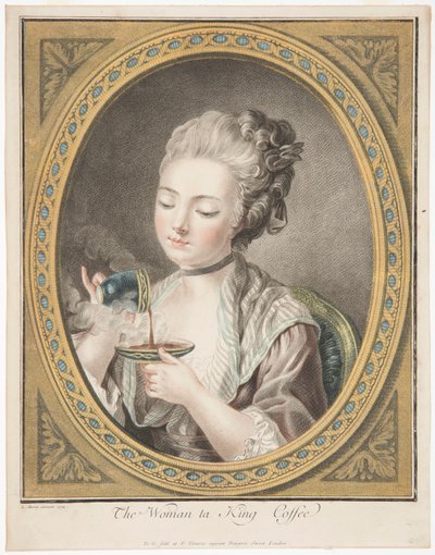 La donna che prende il caffè da Louis Marin Bonnet