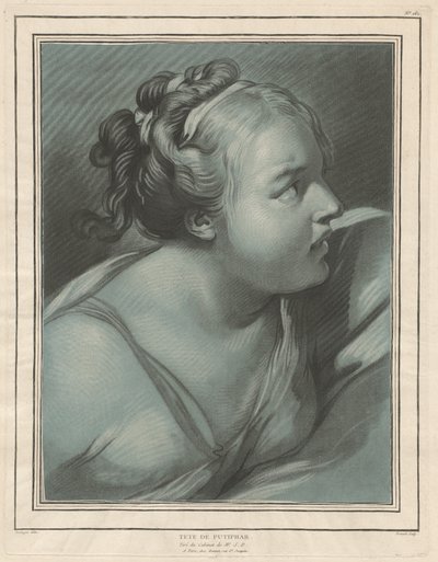 Testa della Moglie di Potifar da Louis Marin Bonnet, after Jean Baptiste Deshays