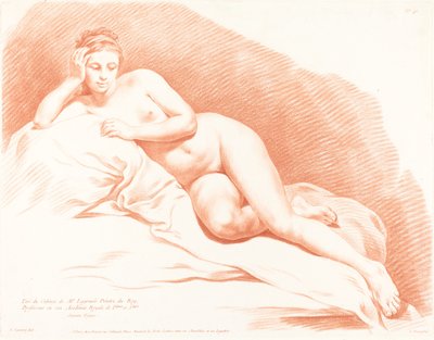 Nudo femminile reclinato da Louis Marin Bonnet after Louis Jean François Lagrenée