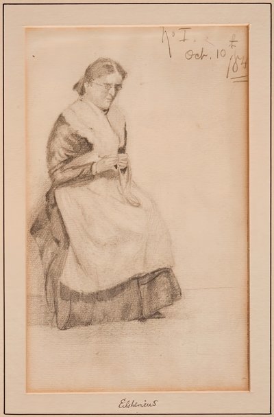 Lavorare a maglia, 1884 da Louis Michel Eilshemius