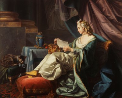 Un giovane sultano che legge una lettera da Louis Michel van Loo