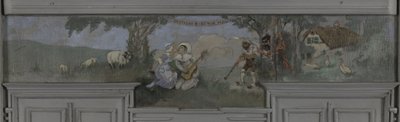 Pierrot e Colombina - Modello per la sala da pranzo di Jean Coquelin, Villa Longchamp, Neuilly, circa 1900 da Louis Morin