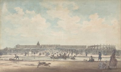 Il Castello di Versailles visto dai giardini, 1779 da Louis Nicolas de Lespinasse