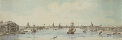Veduta delle rive del fiume Neva tra il Palazzo d