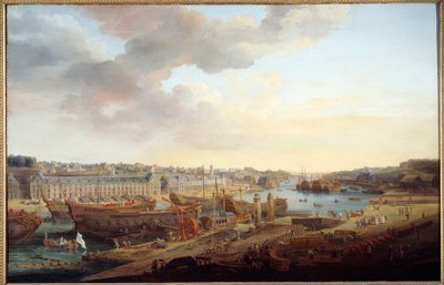 Cantiere navale: "Il porto di Brest" da Louis Nicolas van Blarenberghe