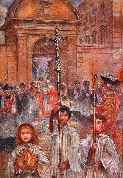 Processione solenne a Fréjus in onore di San Leonce da Louis Ollier
