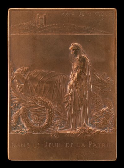 La Francia piange il Presidente della Repubblica [retro], 1894 da Louis Oscar Roty