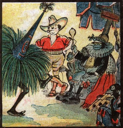 Nestor Fenleroc, colono europeo visita una tribù africana. 1923 da Louis Peltier