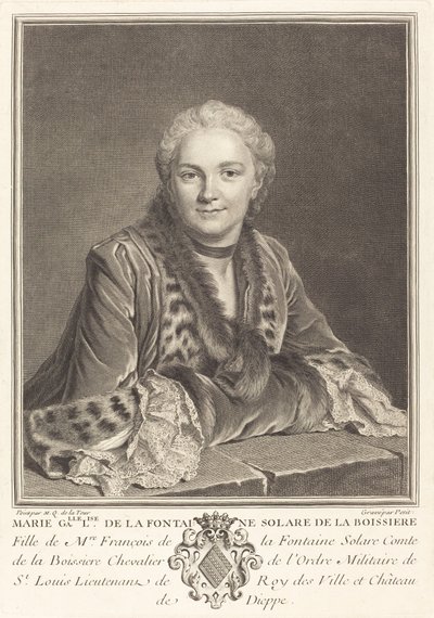 Marie Gallelise de la Fontaine da Louis Petit after Maurice Quentin de La Tour