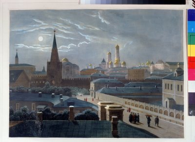 Veduta del Cremlino di Mosca da Louis Philippe Alphonse Bichebois