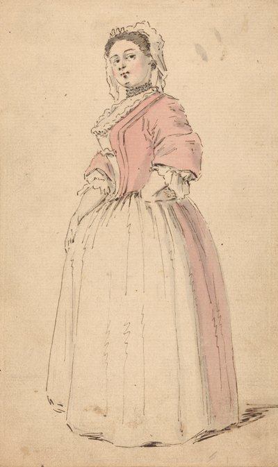 Giovane Donna in Abito Rosa da Louis Philippe Boitard