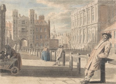 Porta di Holbein e Casa del banchetto di Jones, Whitehall... da Louis Philippe Boitard