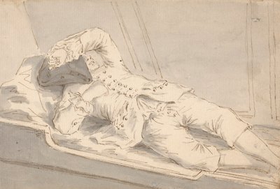 Uomo Addormentato in una Cuccetta a Bordo di una Nave da Louis Philippe Boitard