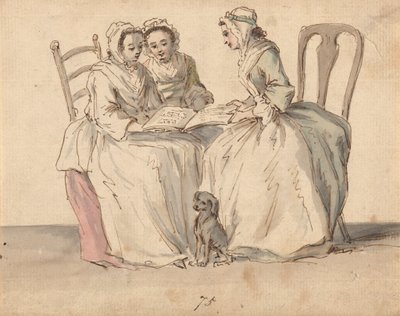 Tre signore sedute da Louis Philippe Boitard