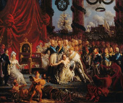 Luigi XVIII (1755-1824) aiuta la Francia a rialzarsi, dopo il 1814 da Louis Philippe Crepin